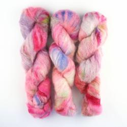 Cowgirl Blues Fluffy Mohair Gradient 100g Teint à la main Happy Days