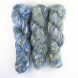 Cowgirl Blues Fluffy Mohair gradient hand dyed 9 to 5