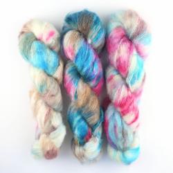 Cowgirl Blues Fluffy Mohair gradient hand dyed Stop! In the Name of Love