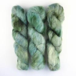 Cowgirl Blues Fluffy Mohair Gradient 100g Teint à la main My Heart will go on