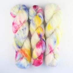 Cowgirl Blues Fluffy Mohair Gradient 100g Teint à la main Jabulani