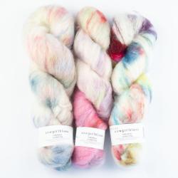 Cowgirl Blues Fluffy Mohair gradient hand dyed