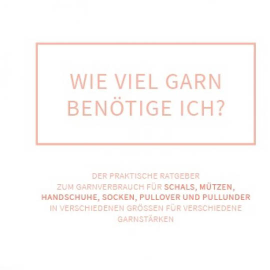 div. Buchverlage Flyer Wieviel Garn benötige ich deutsch