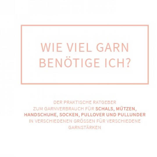 div. Buchverlage Flyer Wieviel Garn benötige ich deutsch