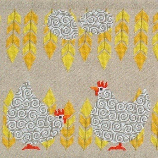 Fru Zippe Tischläufer Weiße Hühner und Eier 77-0282 Weiße Hühner und Eier