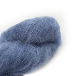 Cowgirl Blues Fluffy Mohair Solids Håndfarvet 01-Airforce