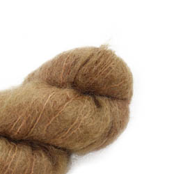 Cowgirl Blues Fluffy Mohair Unie Teint à la main 39-Camel