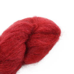 Cowgirl Blues Fluffy Mohair Unie Teint à la main 40-Chili Pepper