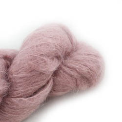 Cowgirl Blues Fluffy Mohair Solids hand dyed 25-Faded Rose