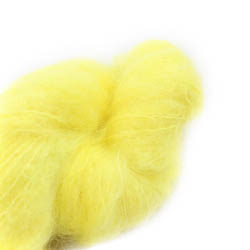 Cowgirl Blues Fluffy Mohair Solids hand dyed 43-Lemon