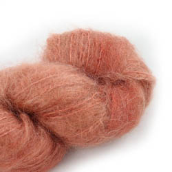 Cowgirl Blues Fluffy Mohair Unie Teint à la main 31-Terracotta