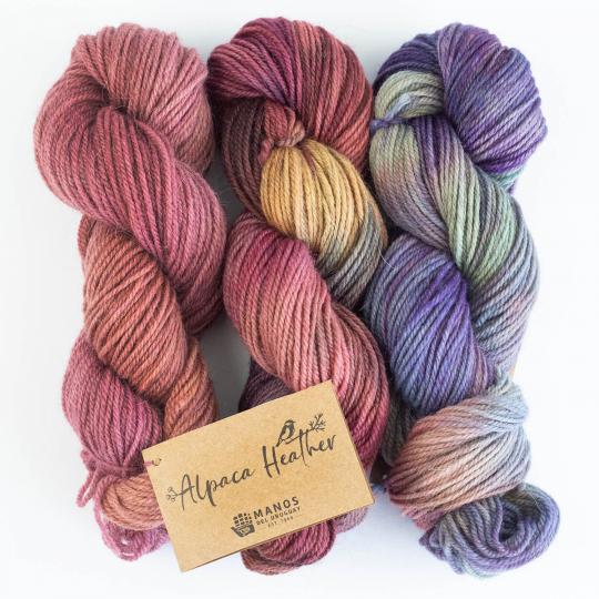 Manos del Uruguay Alpaca Heather COLORE sfumato tinto a mano Malbec