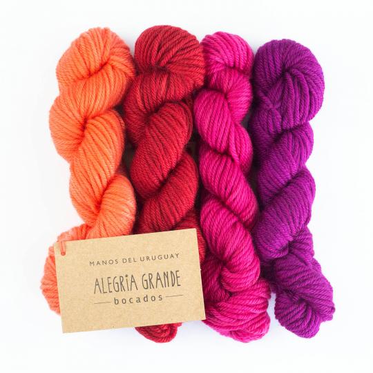 Manos del Uruguay Alegria Grande Bocados 25g Hand dyed Magenta