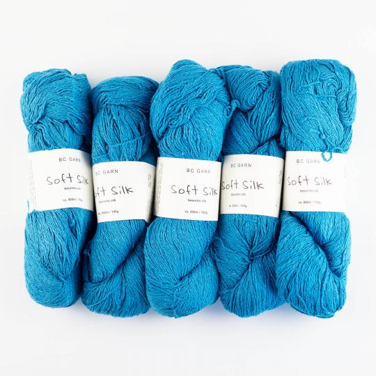 BC Garn Soft Silk  Azurblau