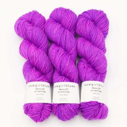 Cowgirl Blues Merino DK solid hand dyed African Violet