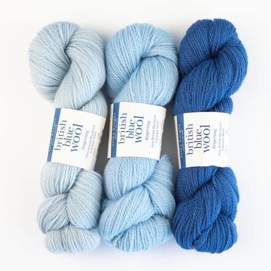 British Blue Wool FINGERING