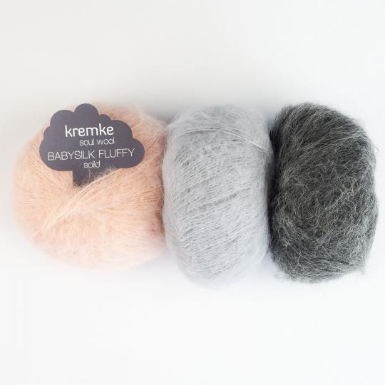 Kremke Soul Wool Baby Silk FLUFFY Solid Weiß