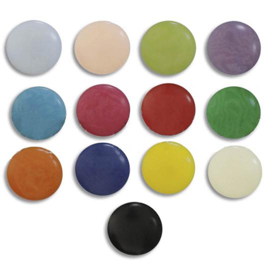 Jim Knopf Boutons colorés en corozo, 11mm Schwarz