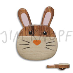 Jim Knopf Holz-Ösenknopf Katze Maus oder Hase 32mm Hase