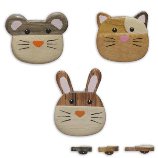 Jim Knopf Holz-Ösenknopf Hase 32mm Hase