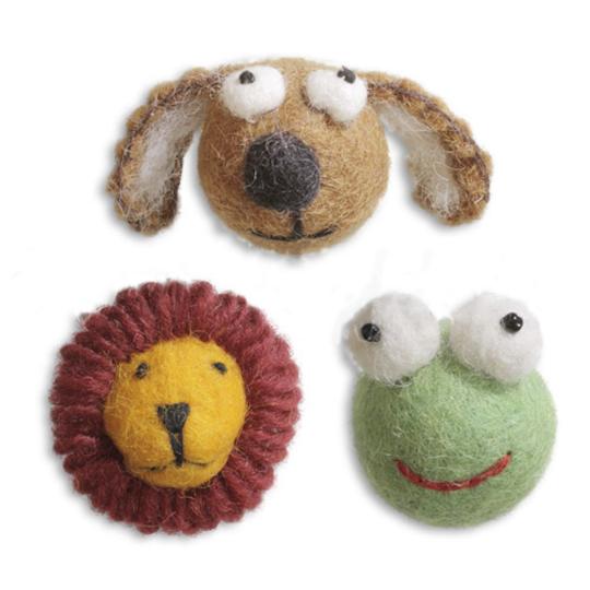 Jim Knopf Felted animal faces Löwe