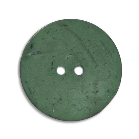 Jim Knopf Cocosknopf flach gefärbt 18mm Grün
