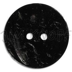 Jim Knopf Cocosknopf flach gefärbt 31mm Schwarz