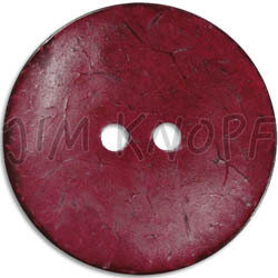 Jim Knopf Bouton plat en Coco 31mm Bordeaux