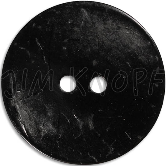 Jim Knopf Cocos button flat 50mm Schwarz