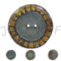 Jim Knopf Knopf aus recycelten Kronkorken 28mm Innen blau-grau außen unterschiedlich