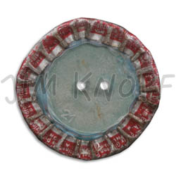 Jim Knopf Knopf aus recycelten Kronkorken 28mm Innen blaugrau außen rötlich