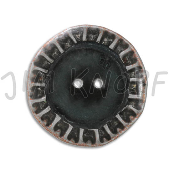 Jim Knopf Knopf aus recycelten Kronkorken 28mm Innen schwarz außen silber