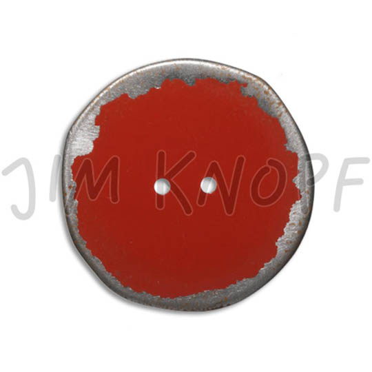 Jim Knopf Button from recycled crown cap used look 30mm Rot