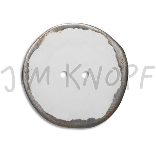 Jim Knopf Button from recycled crown cap used look 30mm Weiss
