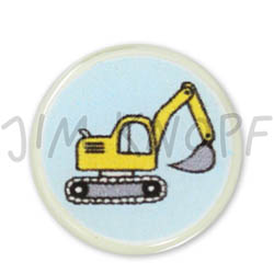 Jim Knopf Resin Kunstharz Kinder-Knopf 18mm Bagger