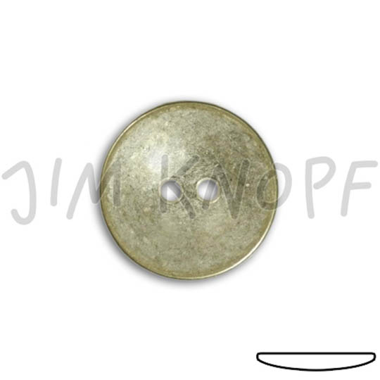 Jim Knopf Extra flacher Metallknopf in verschiedenen Größen Silber