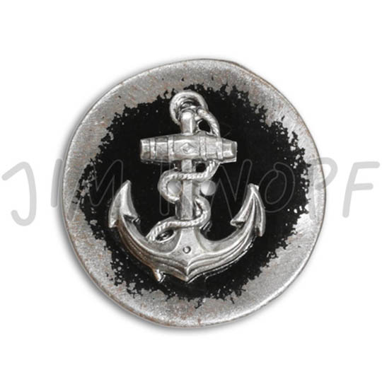 Jim Knopf Button from recycled crown cap 26mm Schwarz