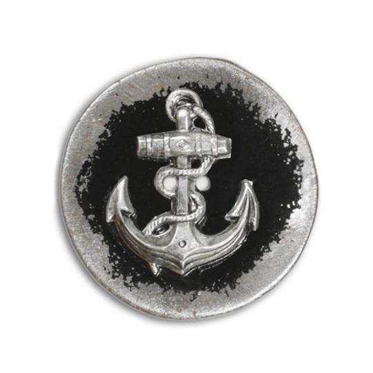 Jim Knopf Button from recycled crown cap 26mm Weiss