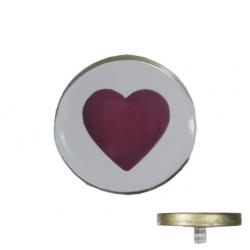 Jim Knopf Resin button with heart motiv 18 or 23mm