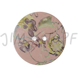 Jim Knopf Gros boutons en coco motif fleurs 40mm Rose