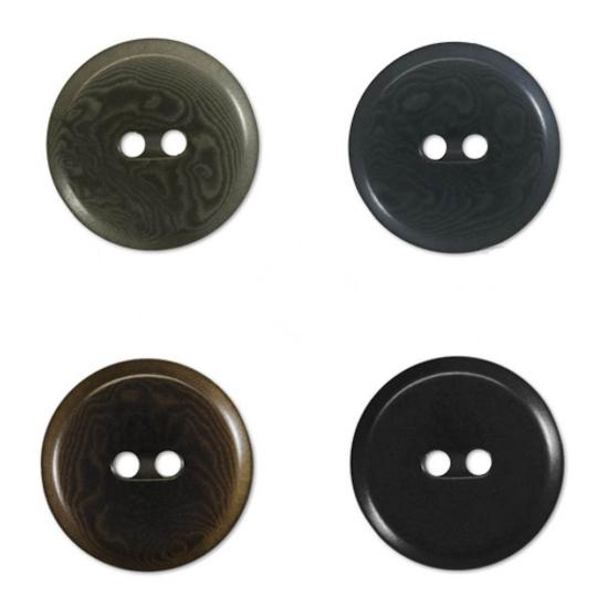 Jim Knopf Colorful buttons made from ivory nut 25mm Schwarz