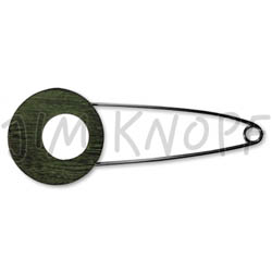 Jim Knopf Horn Needle 106mm Patina grün