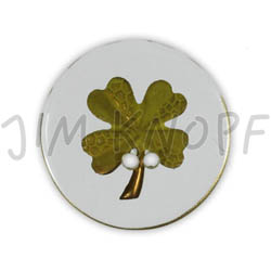 Jim Knopf Resin button flower motiv 18mm Hellgrün auf Transparent