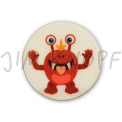 Jim Knopf Colorful plastic button space motiv 18mm Monster Rettich