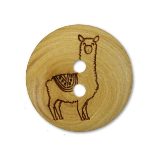 Jim Knopf Holzknopf aus Buchsbaum Lama 18mm Lama