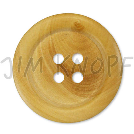 Jim Knopf Holzknopf klassisch in verschiedenen Größen Natur