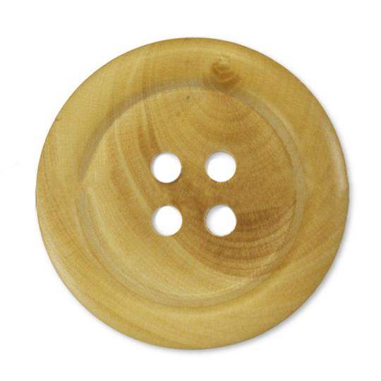 Jim Knopf Holzknopf klassisch in verschiedenen Größen Natur
