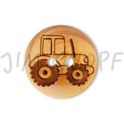 Jim Knopf Holzknopf aus Buchsbaum Fahrzeuge 18mm Traktor