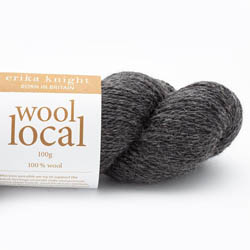 Erika Knight Knit Kits Wool Local Hat with pattern sleeves Cathy Dark Grey English