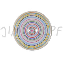 Jim Knopf Bouton résine, cercles colorés. Plusieurs tailles Gelb Blau